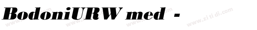 BodoniURW med字体字体转换